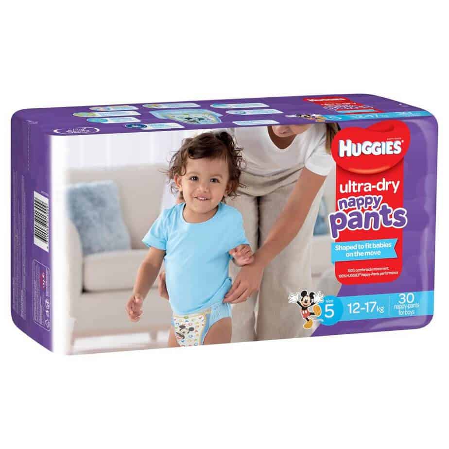 Huggies Ultra Dry Nappy Pants Stage 5 (Walker) Boys 12-17kg - 30s Nappy Pants-8543