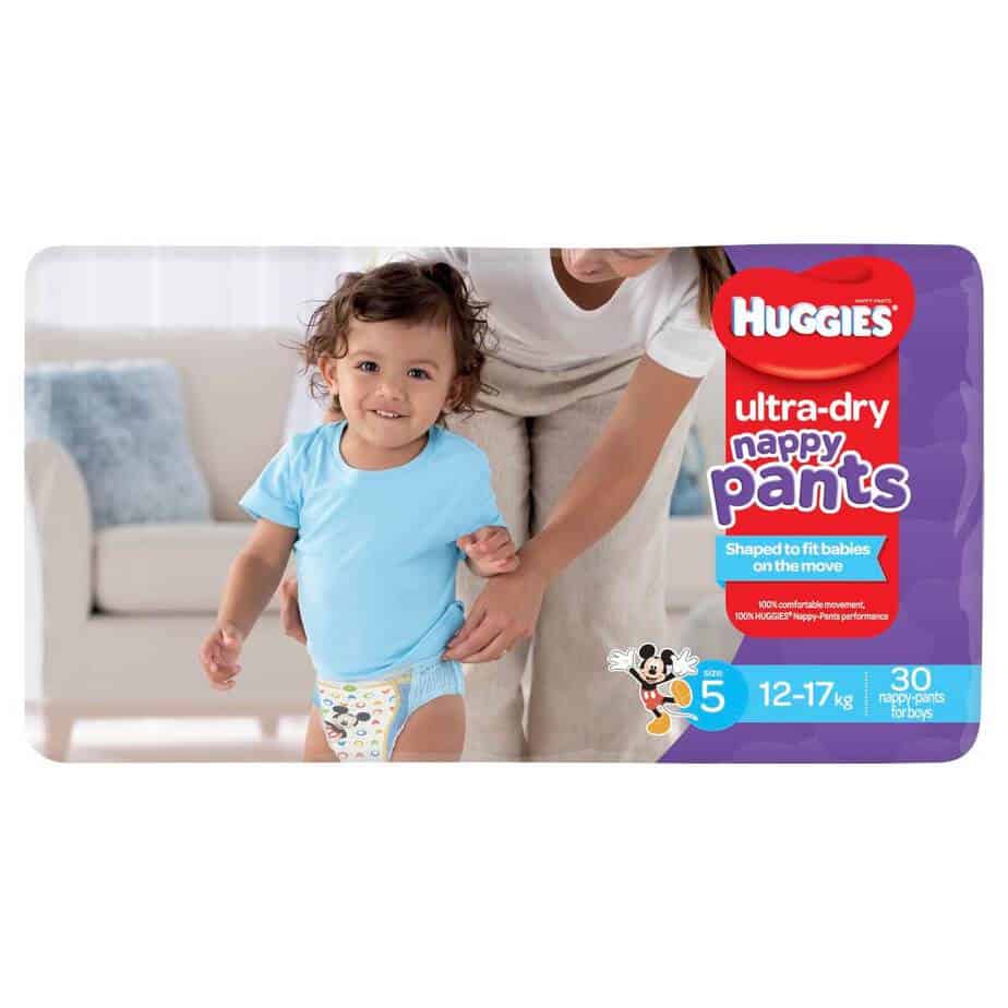 Huggies Ultra Dry Nappy Pants Stage 5 (Walker) Boys 12-17kg - 30s Nappy Pants-8544