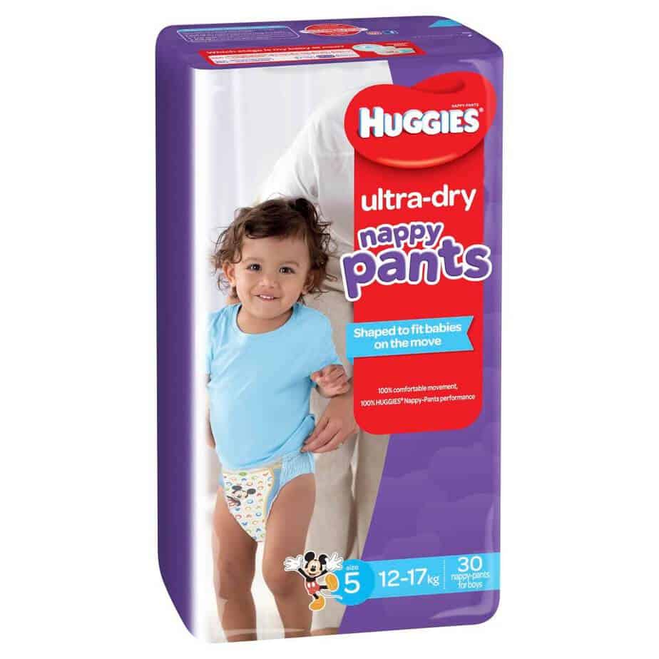Huggies Ultra Dry Nappy Pants Stage 5 (Walker) Boys 12-17kg - 30s Nappy Pants-0