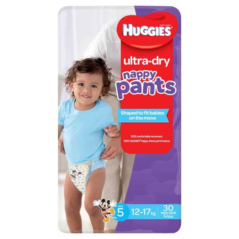 Huggies Ultra Dry Nappy Pants Stage 5 (Walker) Boys 12-17kg - 30s Nappy Pants-8546