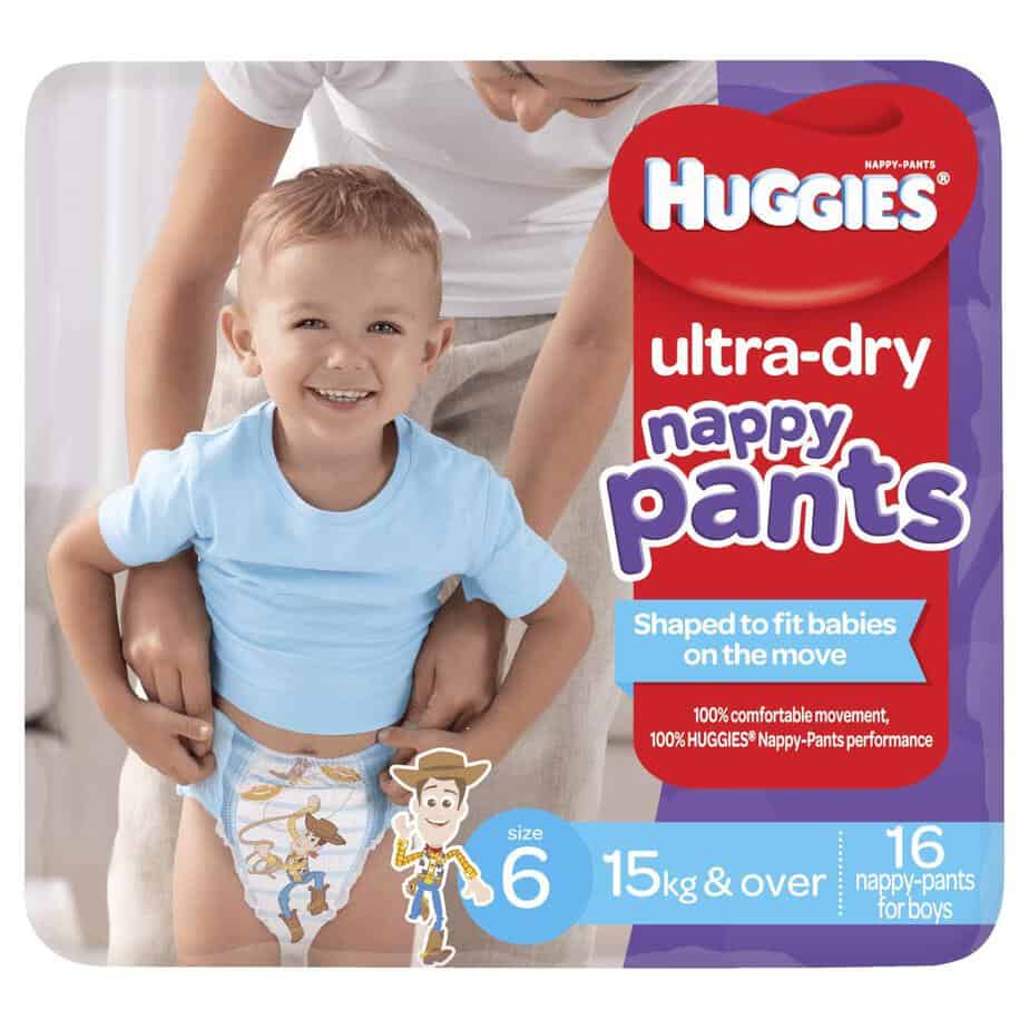 Pixie Box' Huggies Ultra-Dry Nappy Pants Stage 6 Boy 15kg+ (Junior) 64s-10802