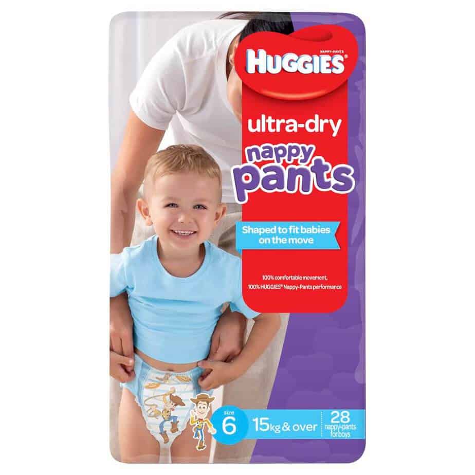 Huggies Ultra Dry Nappy Pants Stage 6 (Junior) Boys 15Kg+ - 28s Nappy Pants-8583