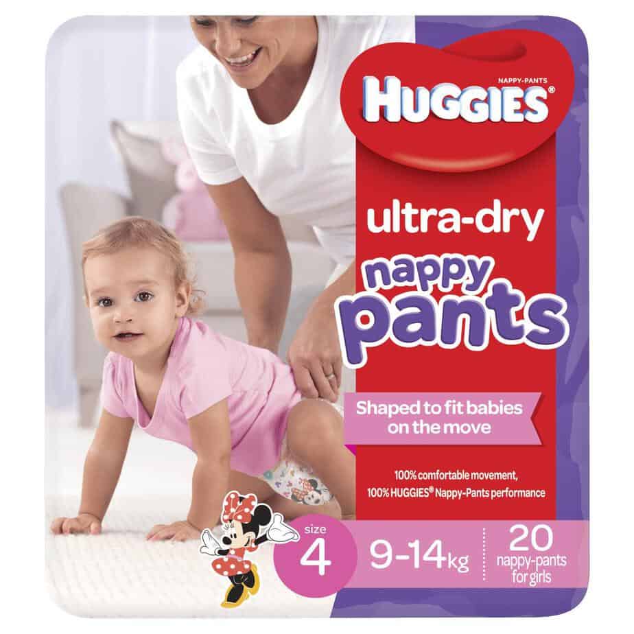 Pixie Box' Huggies Ultra-Dry Nappy Pants Stage 4 Girl 9-14kg (Toddler) 80s-10780