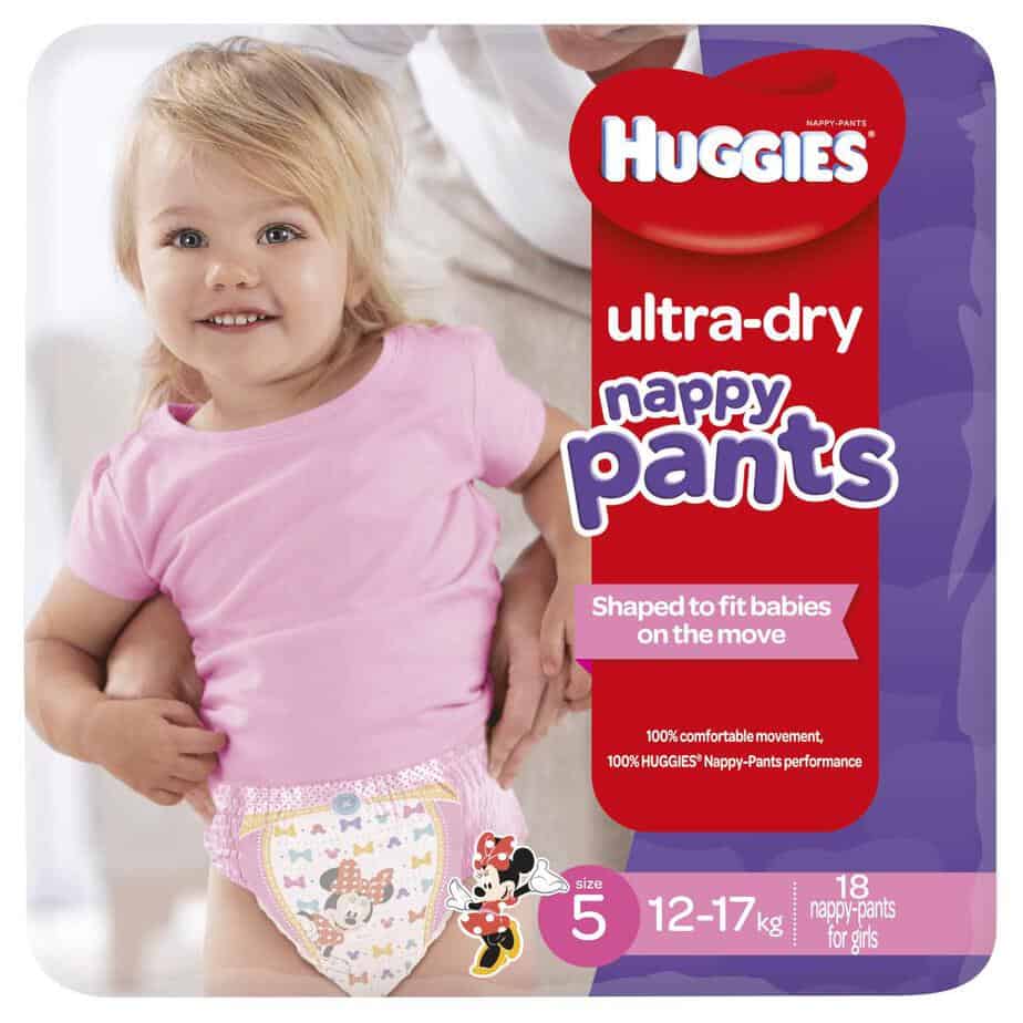 Pixie Box' Huggies Ultra-Dry Nappy Pants Stage 5 Girl 12-17kg (Walker) 72s-10827