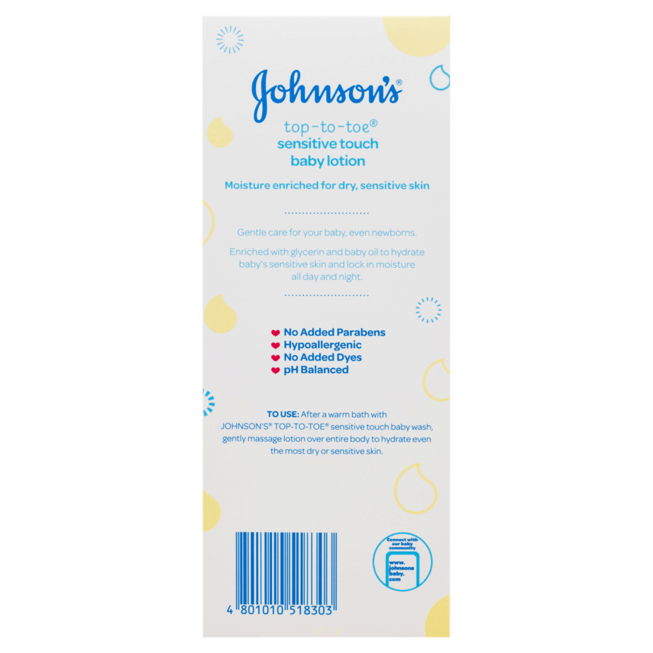 Johnson's Top-to-Toe Sensitive Touch Lotion 200mL-1218