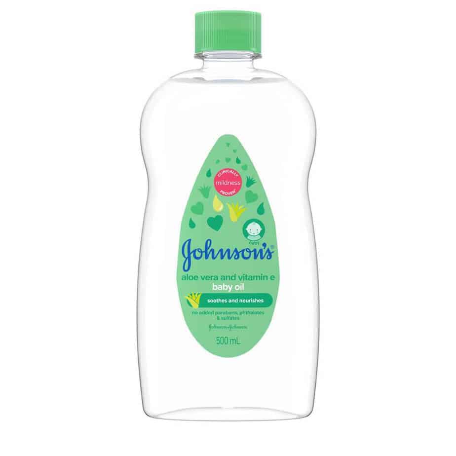 JOHNSON'S Baby Oil Aloe Vera & Vitamin E 500mL-0