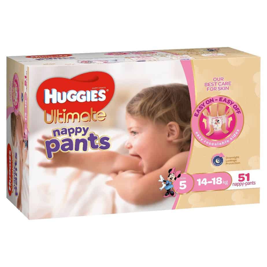 Huggies Ultimate Nappy Pants Walker Girl 14-18kg Jumbo 51s-0