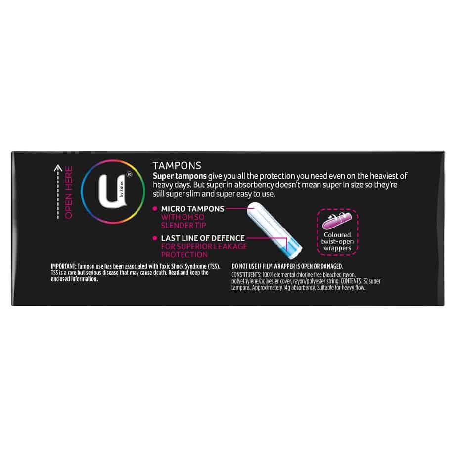 U By Kotex Tampons Super 32s-2018