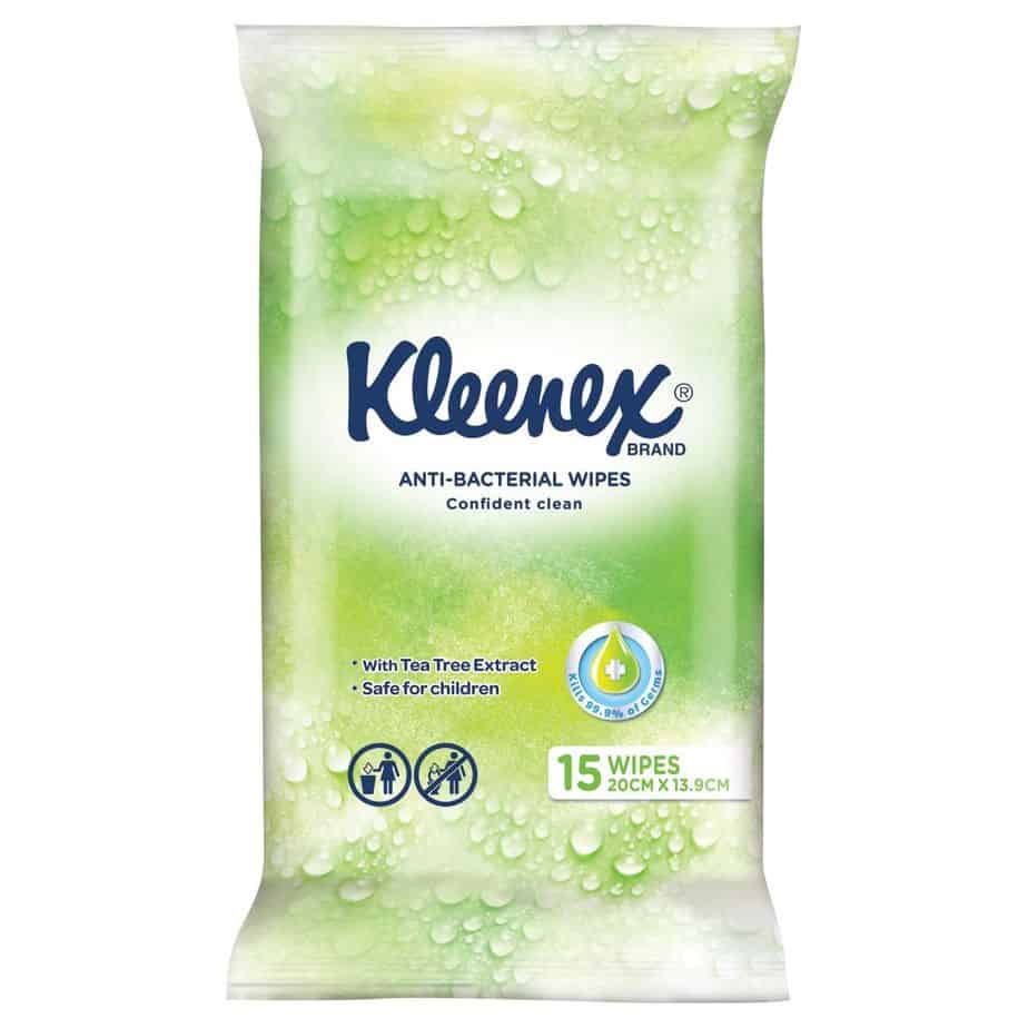 Kleenex Anti-Bacterial Wet Wipes 15s-0