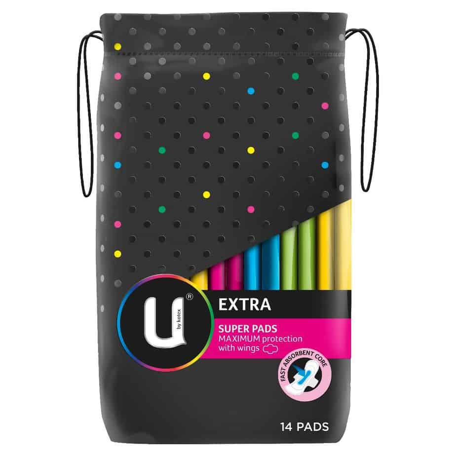U By Kotex Extra Pads Super Winged 14pk-2061