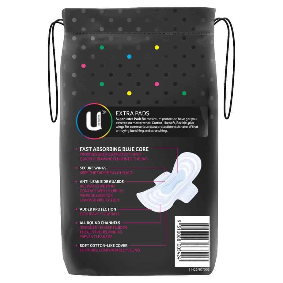 U By Kotex Extra Pads Super Winged 14pk-2062