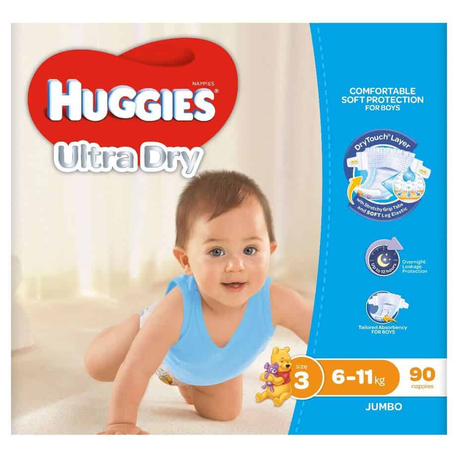 Huggies® Nappies Crawler Boy 6-11kg Jumbo 90s-11095
