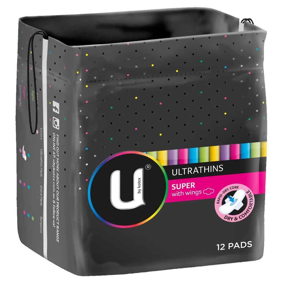 U By Kotex Ultrathin Pads Super Winged 12pk-0