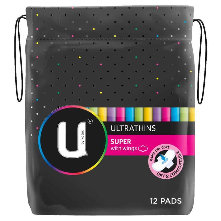 U By Kotex Ultrathin Pads Super Winged 12pk-2040