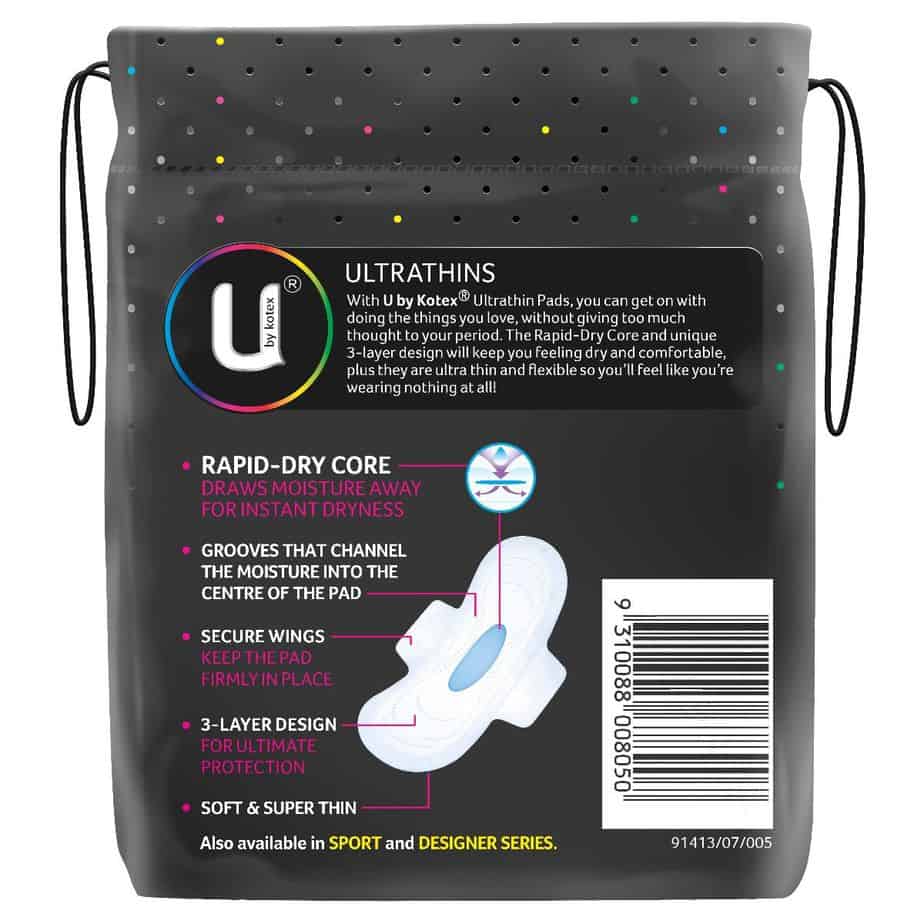 U By Kotex Ultrathin Pads Super Winged 12pk-2041