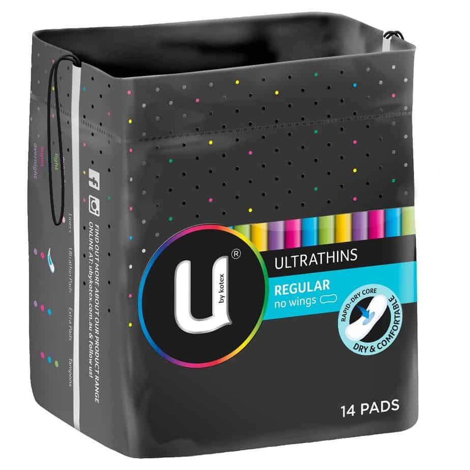 U By Kotex Ultrathin Pads No Wing Regular 14pk-0