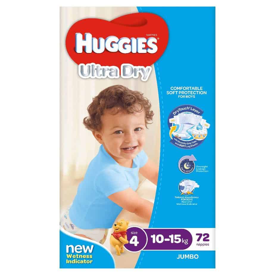 Huggies® Nappies Toddler Boy 10-15kg Jumbo 72s-11105