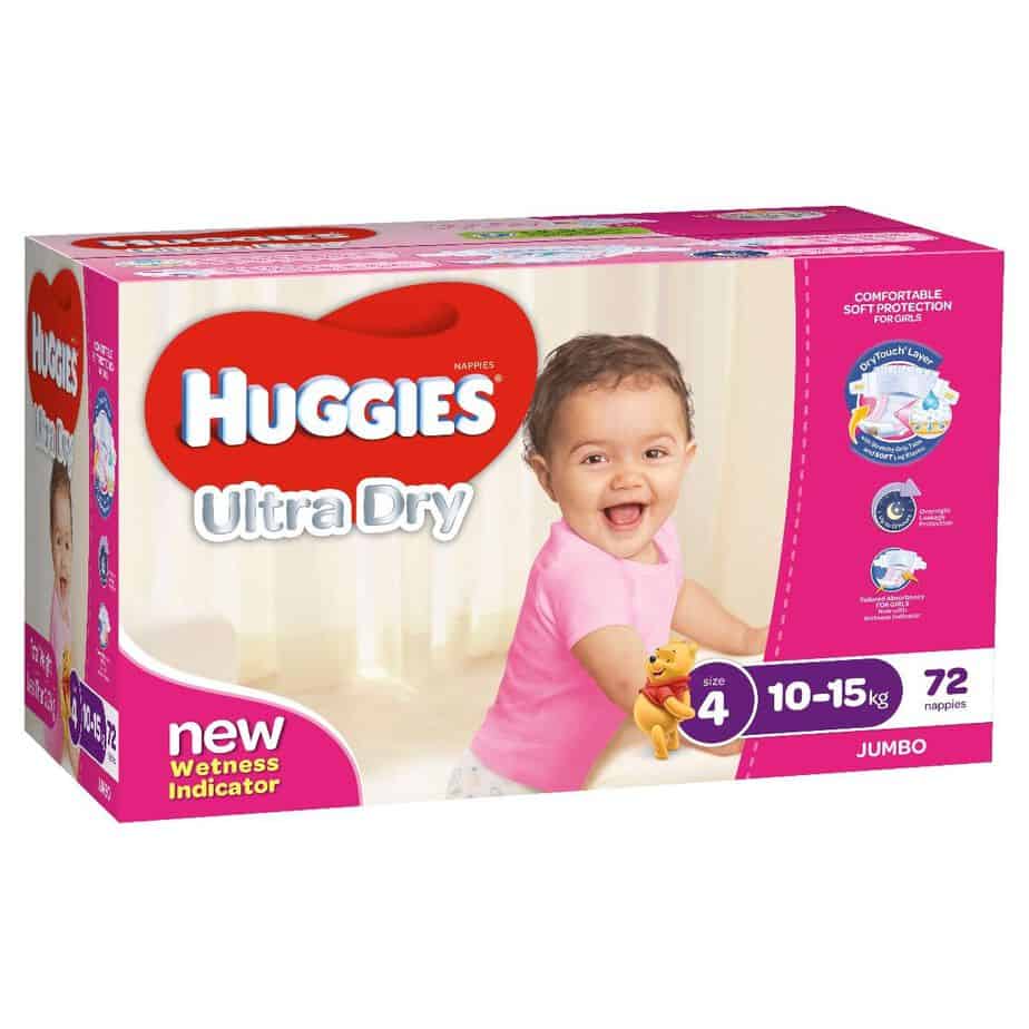 Huggies® Nappies Toddler Girl 10-15kg Jumbo 72s-11097