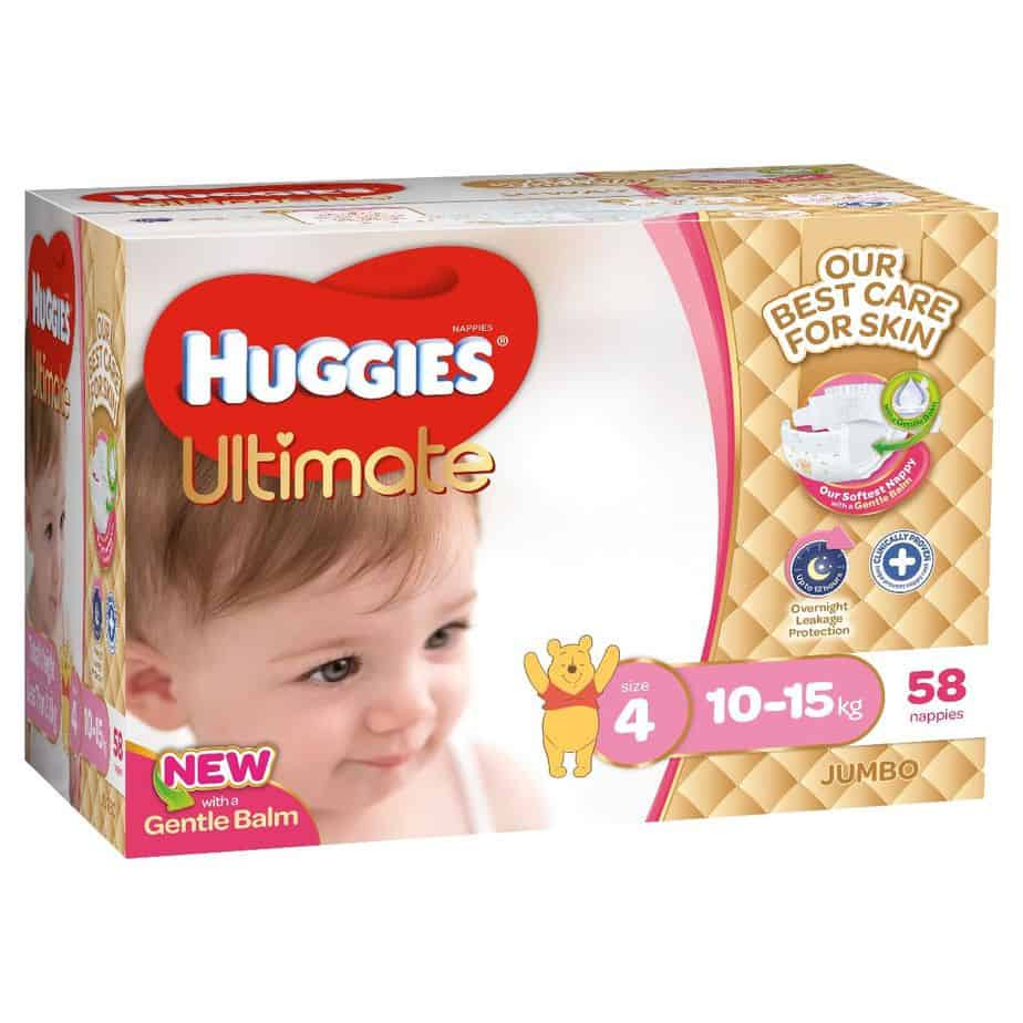 Huggies Ultimate Toddler Nappies Girl Jumbo 58s-0