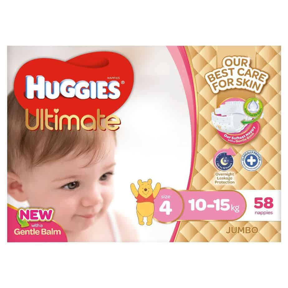 Huggies Ultimate Toddler Nappies Girl Jumbo 58s-1561