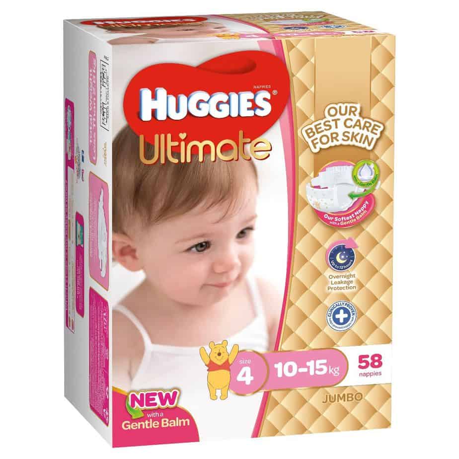 Huggies Ultimate Toddler Nappies Girl Jumbo 58s-1562