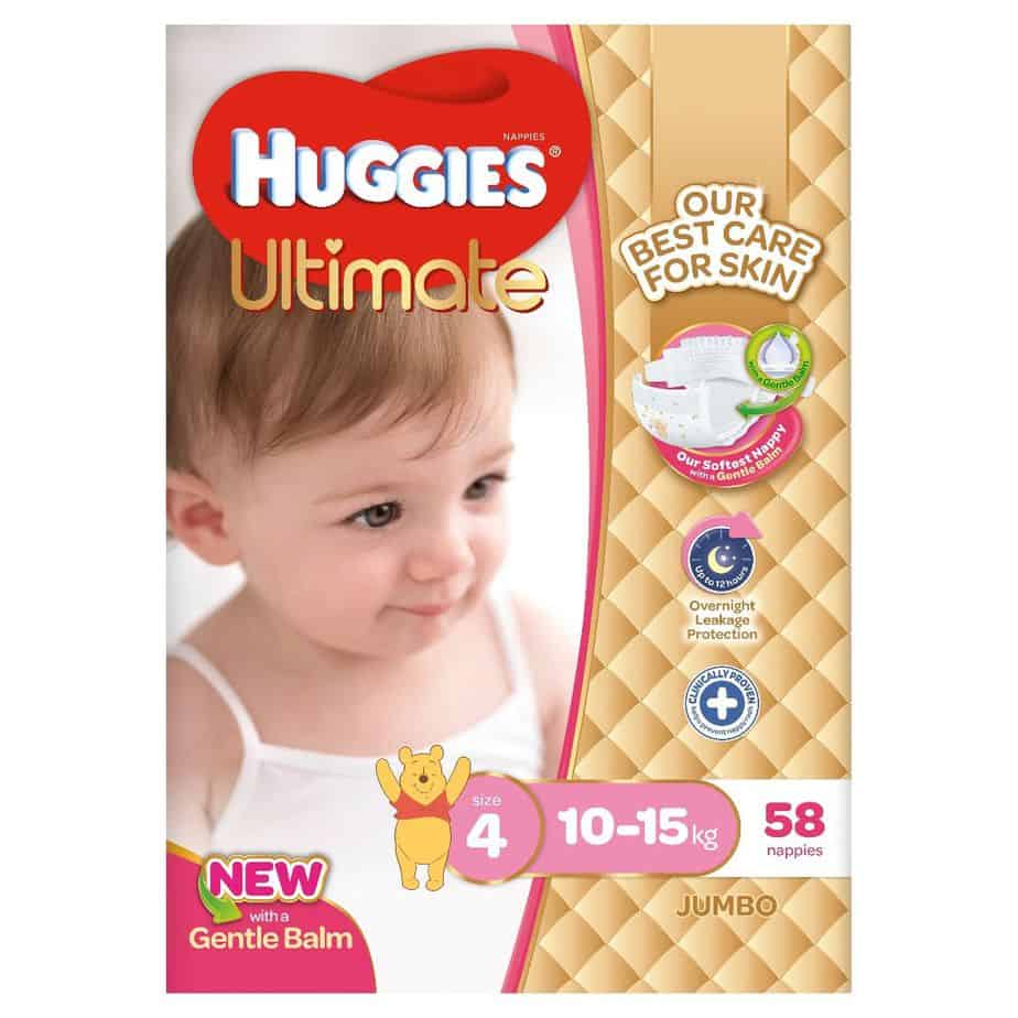 Huggies Ultimate Toddler Nappies Girl Jumbo 58s-1563