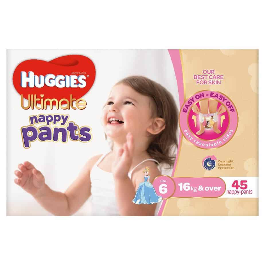 Huggies® Ultimate Nappy Pants Junior Girl 16kg+ Jumbo 45s-1771