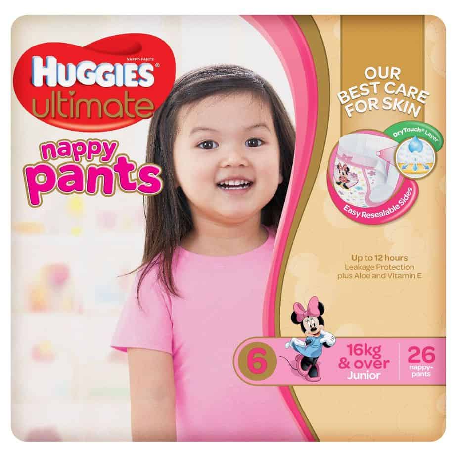 Huggies Ultimate Nappy Pants Junior Girl 16kg+ Bulk 26s-1799