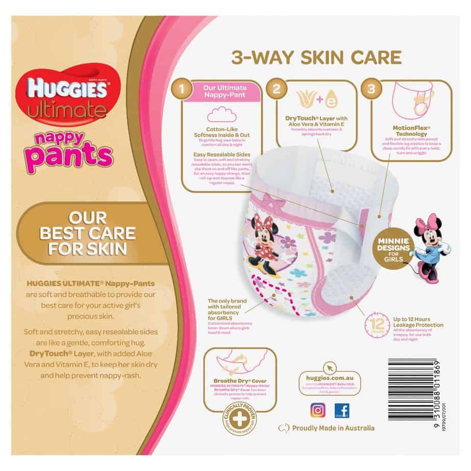 Huggies Ultimate Nappy Pants Junior Girl 16kg+ Bulk 26s-1800