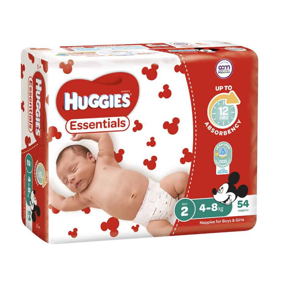 Huggies Essentials Value Box - Stage 2 Unisex 4-8kg (Infant) 216s-1666