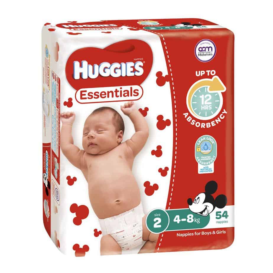 Huggies Essentials Value Box - Stage 2 Unisex 4-8kg (Infant) 216s-1667