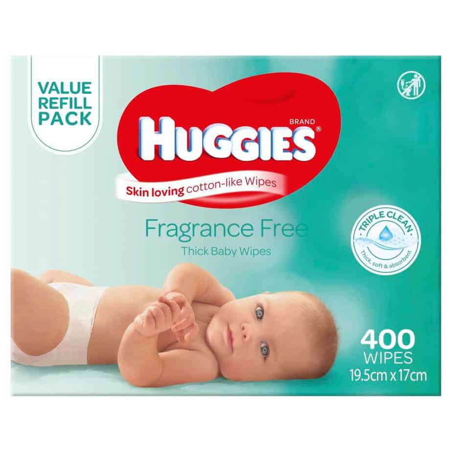 Huggies Baby Wipes Fragrance Free Mega 400s-0