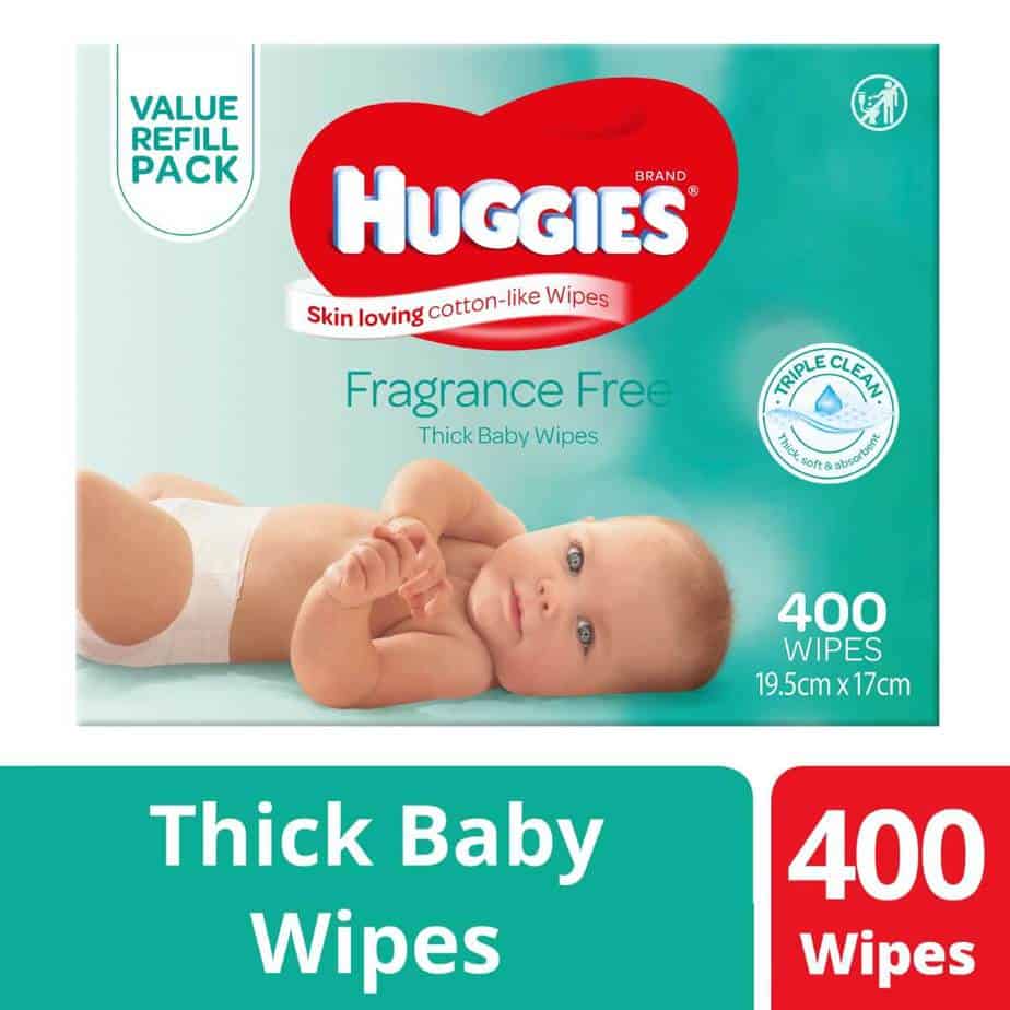 Huggies Baby Wipes Fragrance Free Mega 400s-7739