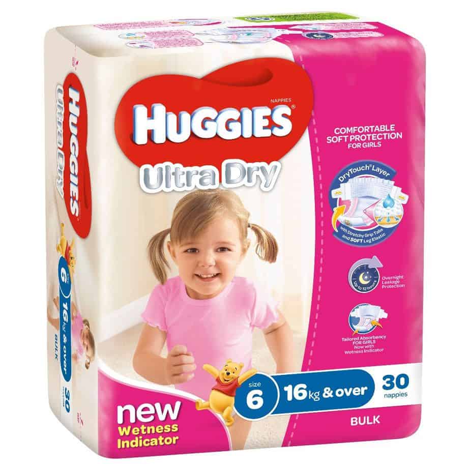 Huggies® Nappies Junior Girl 16kg+ Bulk 30s-1492