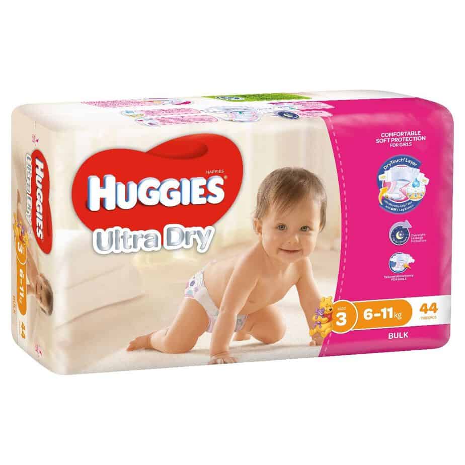'Monster Box' Huggies® Nappies Crawler Girl 6-11kg 176s-11005