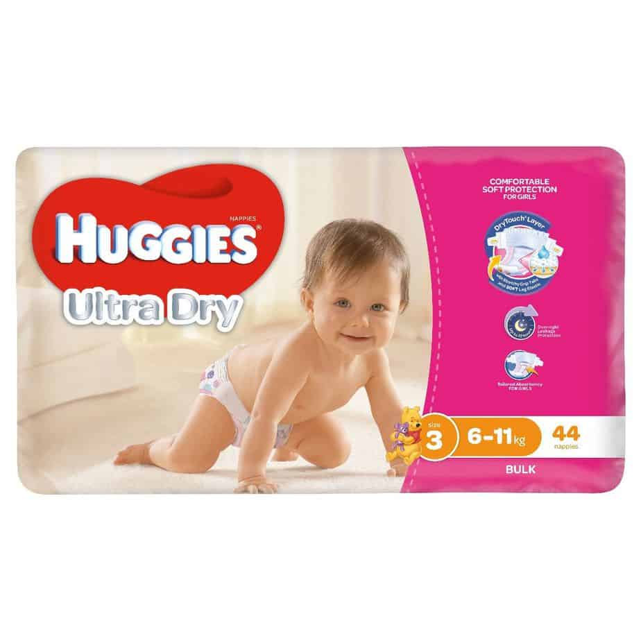 Huggies® Nappies Crawler Girl 6-11kg Bulk 44s-1474