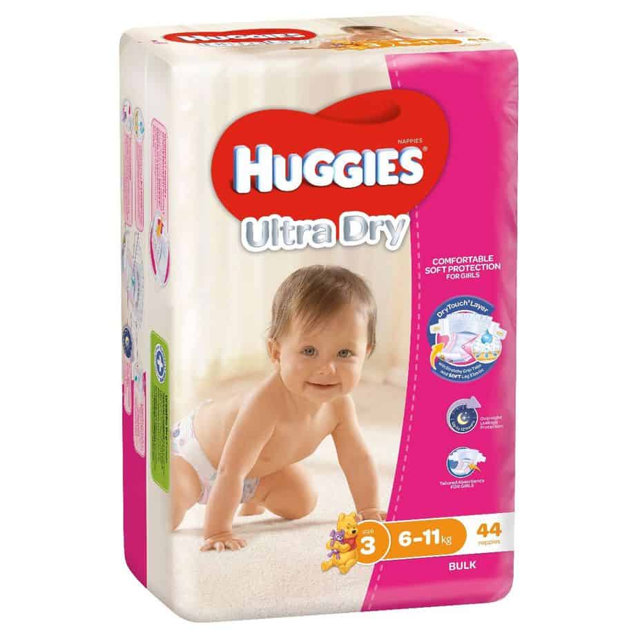 Huggies® Nappies Crawler Girl 6-11kg Bulk 44s-1475