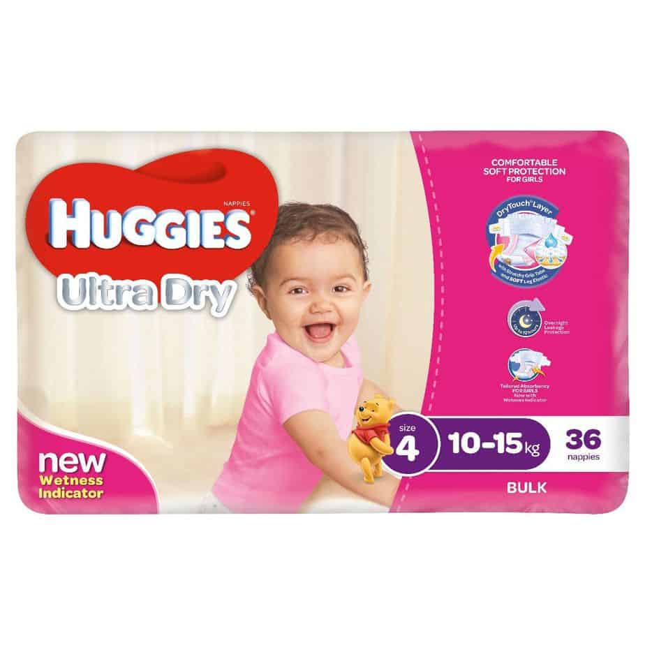Huggies® Nappies Toddler Girl 10-15kg Bulk 36s-1482