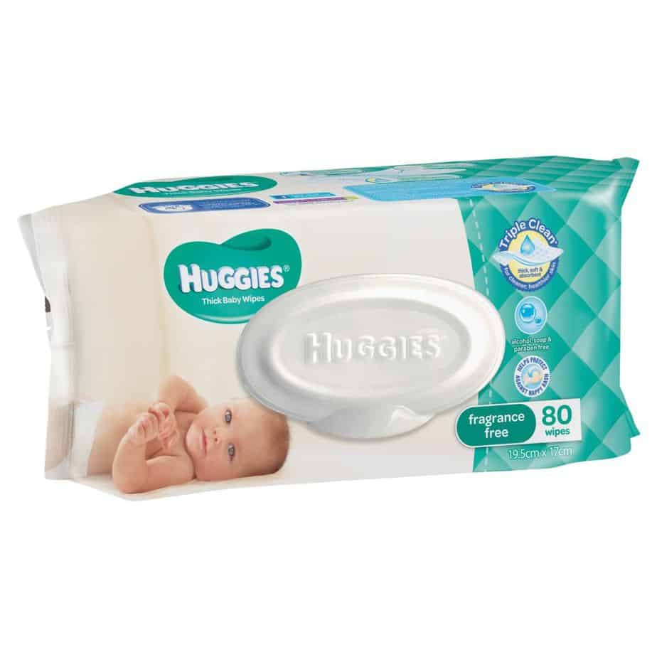 Huggies Baby Wipes Fragrance Free 80s-0