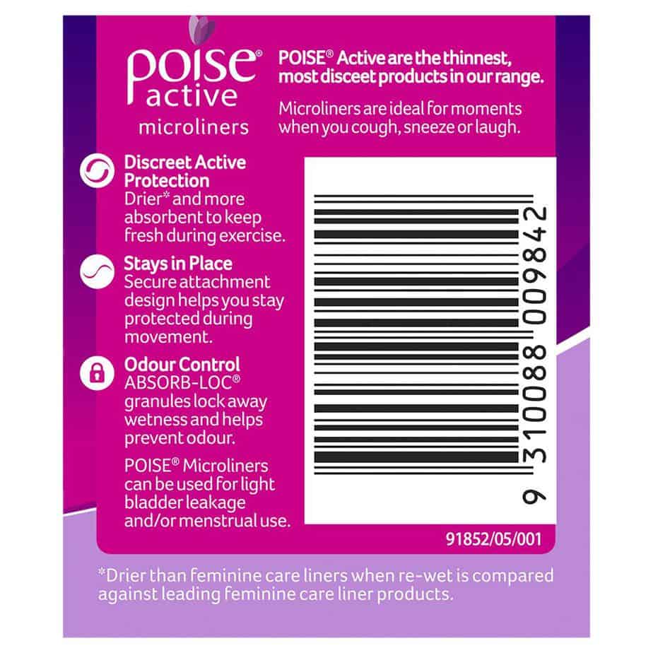 Poise Active Micro Liners Extra Light 10s-1994
