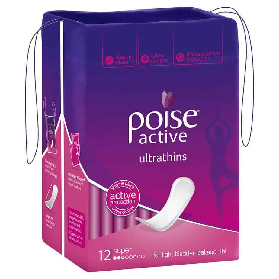 Poise Active Pads Ultrathins Super 12s - Shipper-1975
