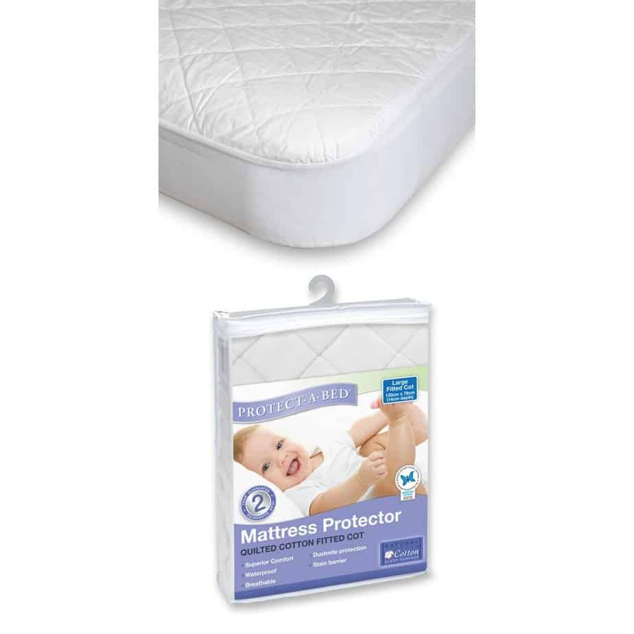 Protect A Bed Cotton Quilted Universal Fitted Cot-11648