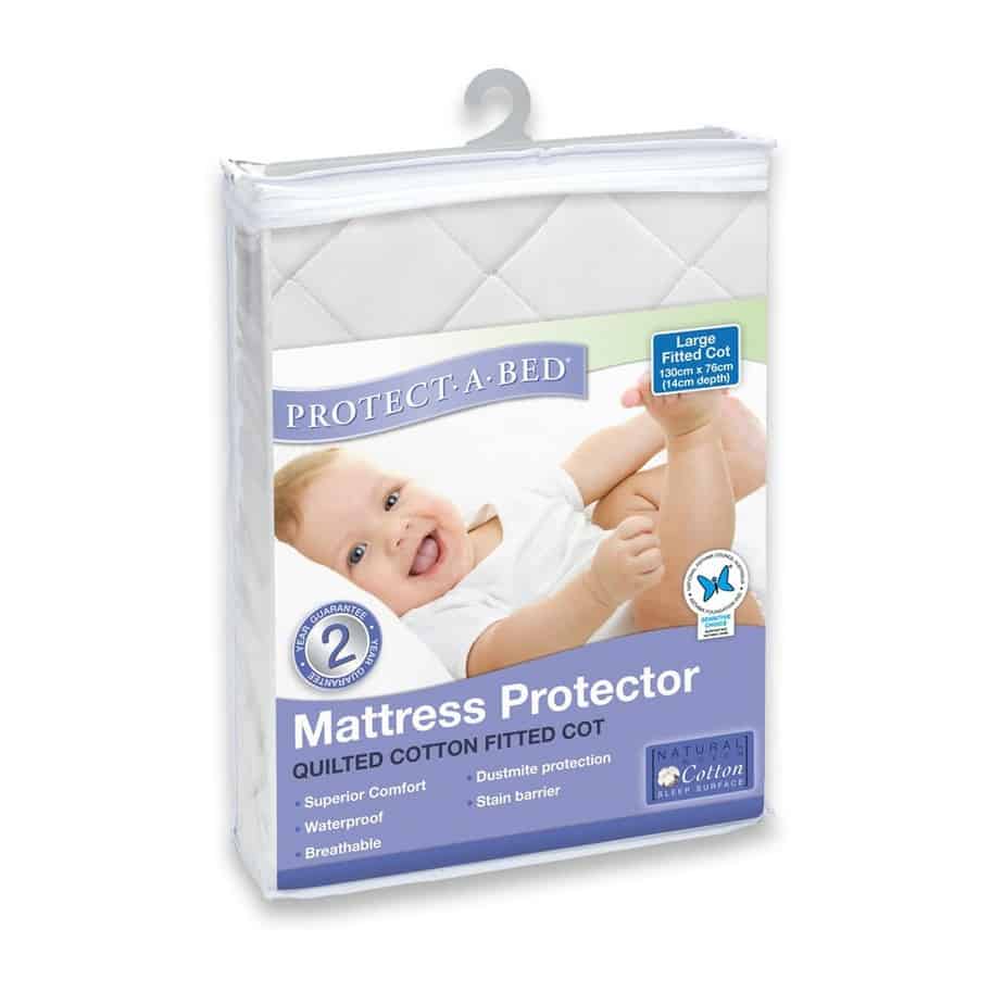 Protect A Bed Cotton Quilted Universal Fitted Cot-11649