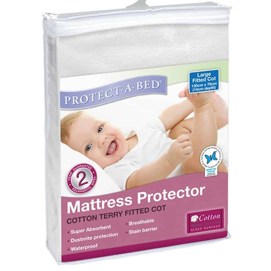 Protect A Bed Cotton Terry Universal Fitted Cot-0
