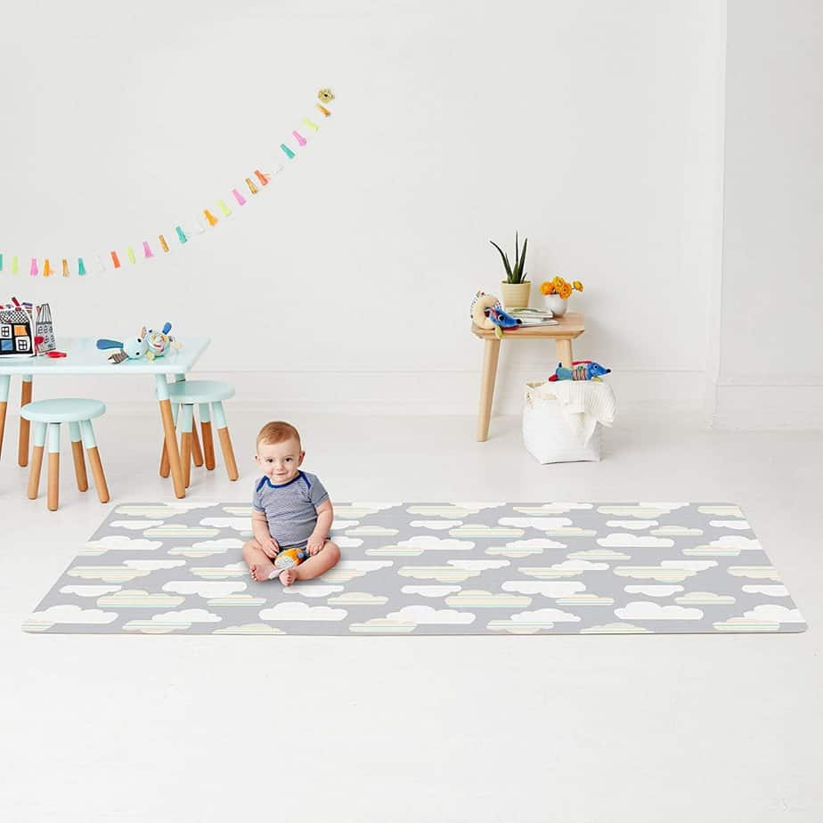 Skip Hop Doubleplay Reversible Play Mat Clouds-11859