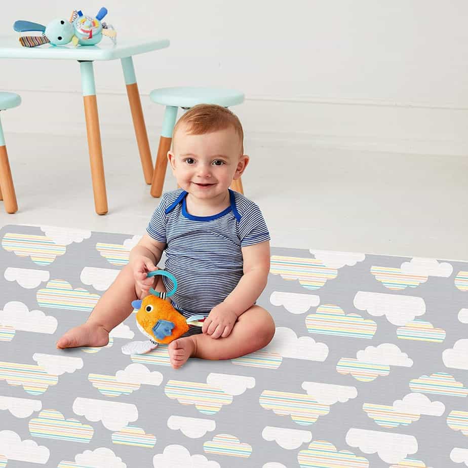 Skip Hop Doubleplay Reversible Play Mat Clouds-11862