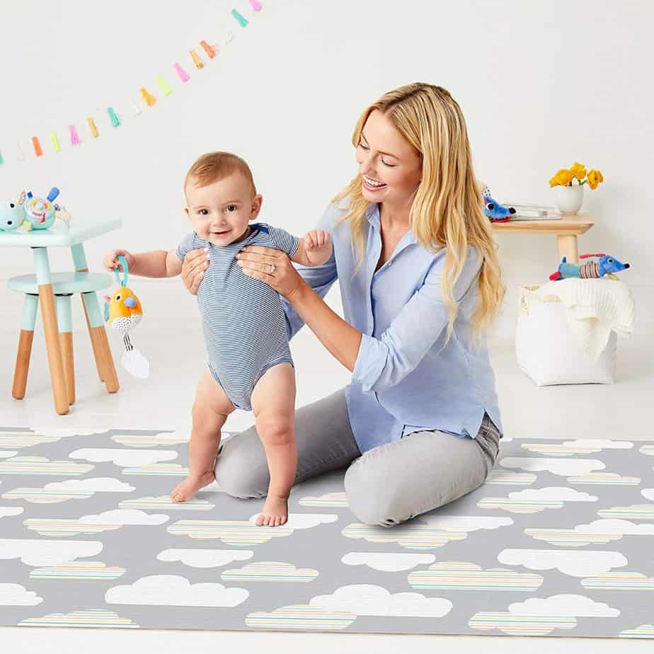 Skip Hop Doubleplay Reversible Play Mat Clouds-11864