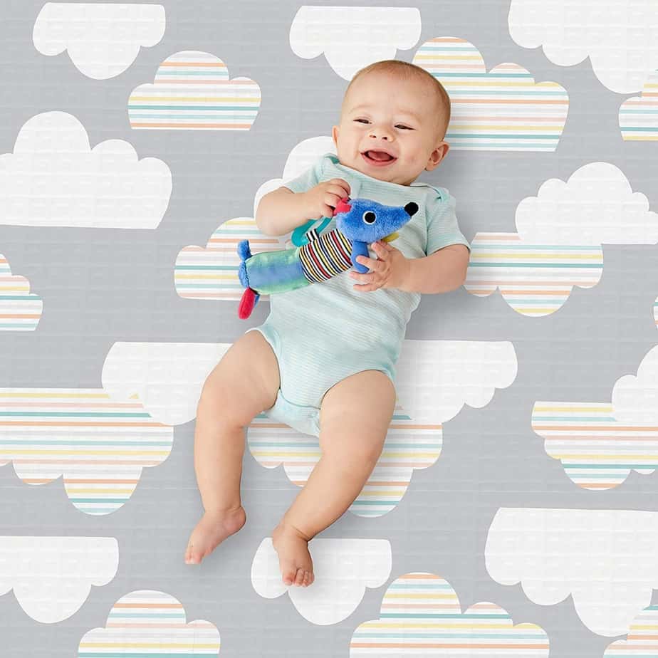 Skip Hop Doubleplay Reversible Play Mat Clouds-11865