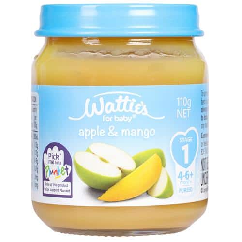 Wattie's Baby Food 110g Jar (Stage 1) - Apple & Mango-0