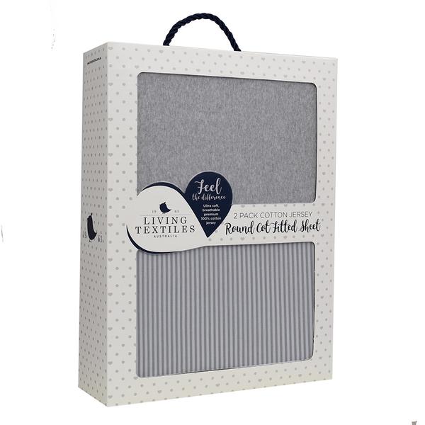 2pk-round-cot-fitted-sheet-grey-melange-stripe-web-grande